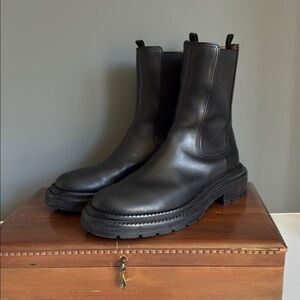 Salvatore Ferragamo Black Leather Boots